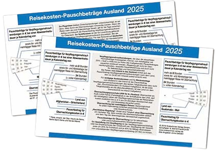 Ablesescheibe Reisekosten-Pauschbetrge Ausland